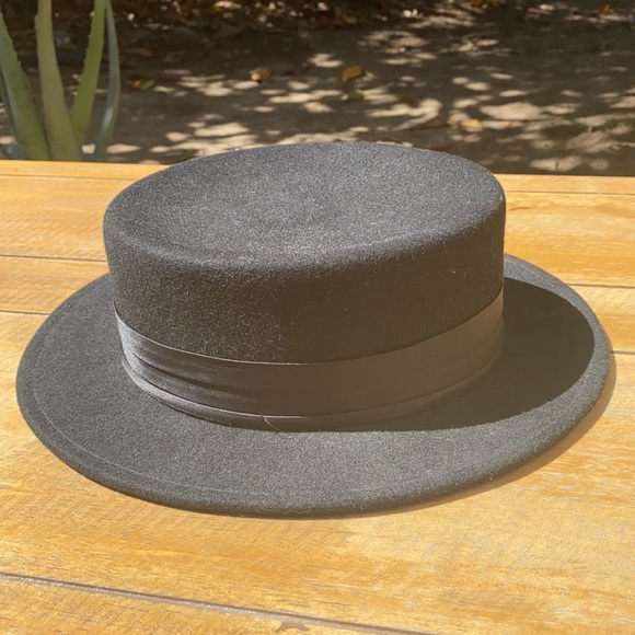 Black boater hat - Picture 4 of 6